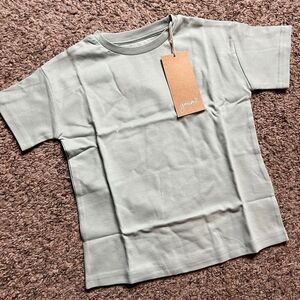NWT Goumi Kids Swell Tee SZ 10-12Y Youth Large Oversized Top Blue Bamboo Organic